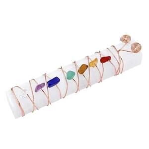 Handmade 1pc Irregular Natural Crystal Stone Ornaments Round Beads Stick